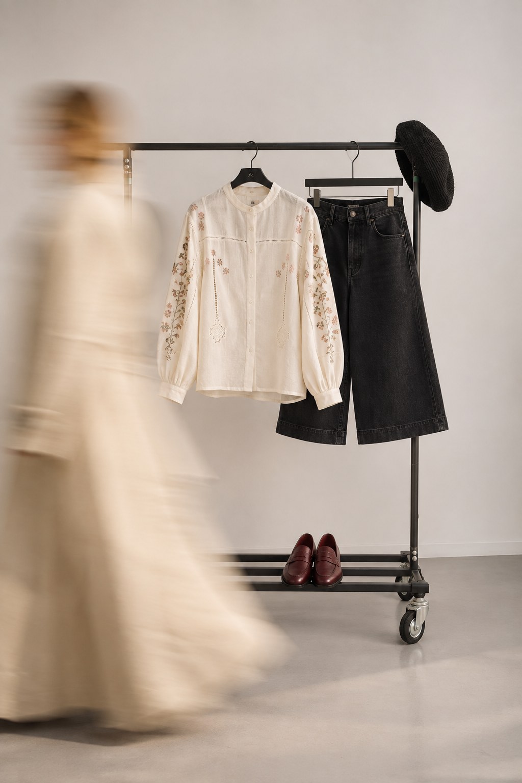 Edit Society showroom clothing rail